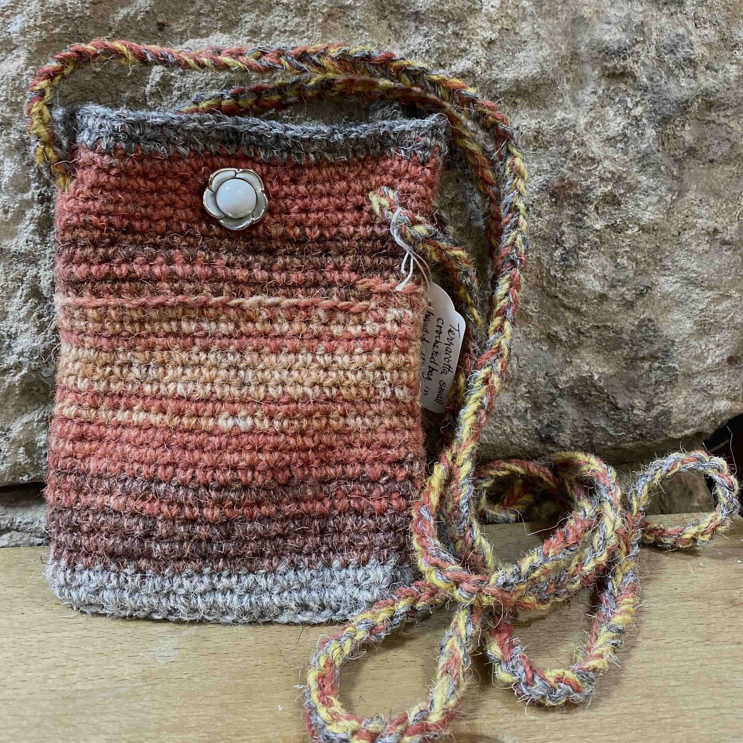 Hand Crocheted Small Bag - Terracotta Shades