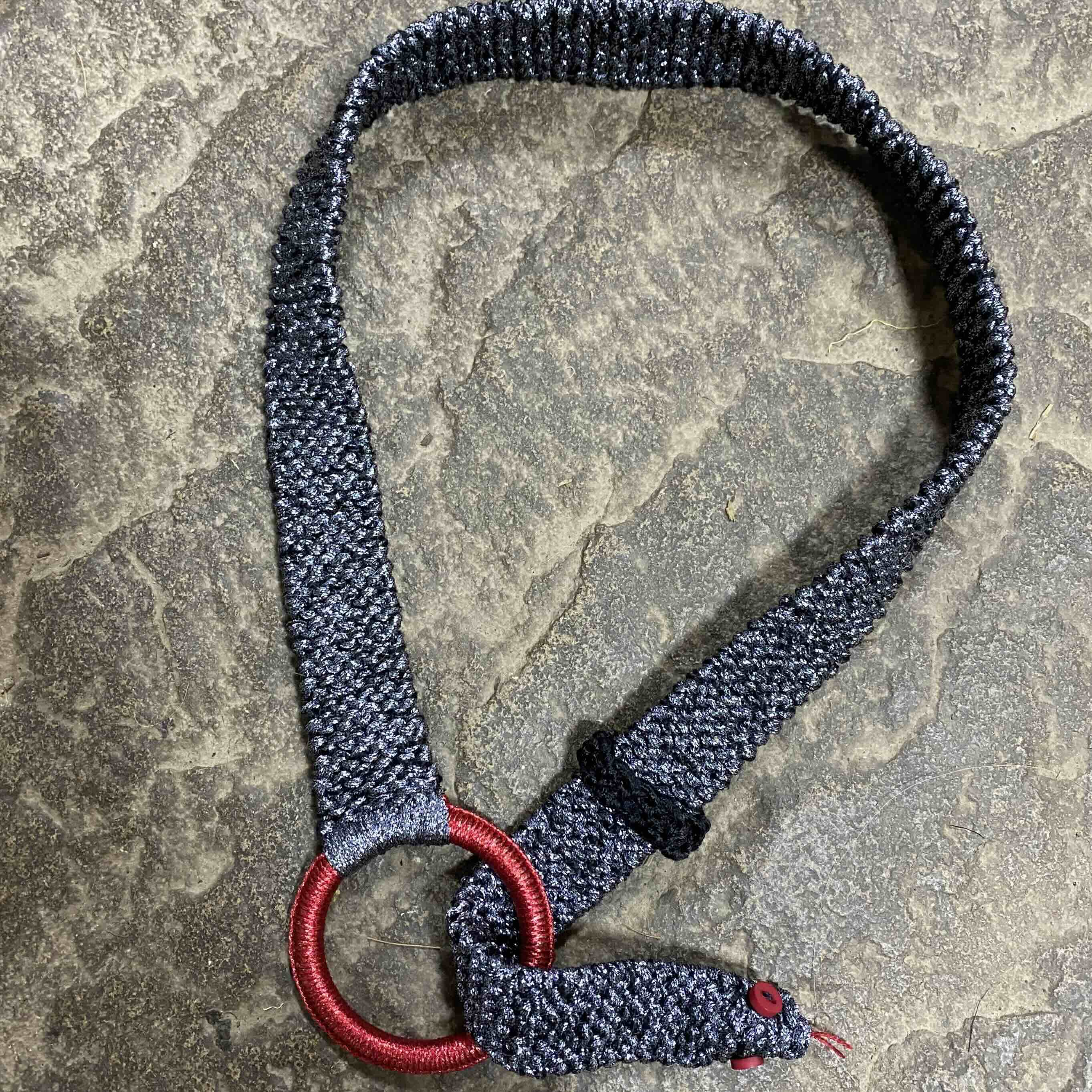 Handknitted 'Night Snake' Necklace