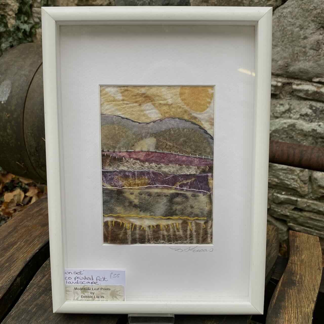 Eco Printed Felt Landscape - 'Sunset'