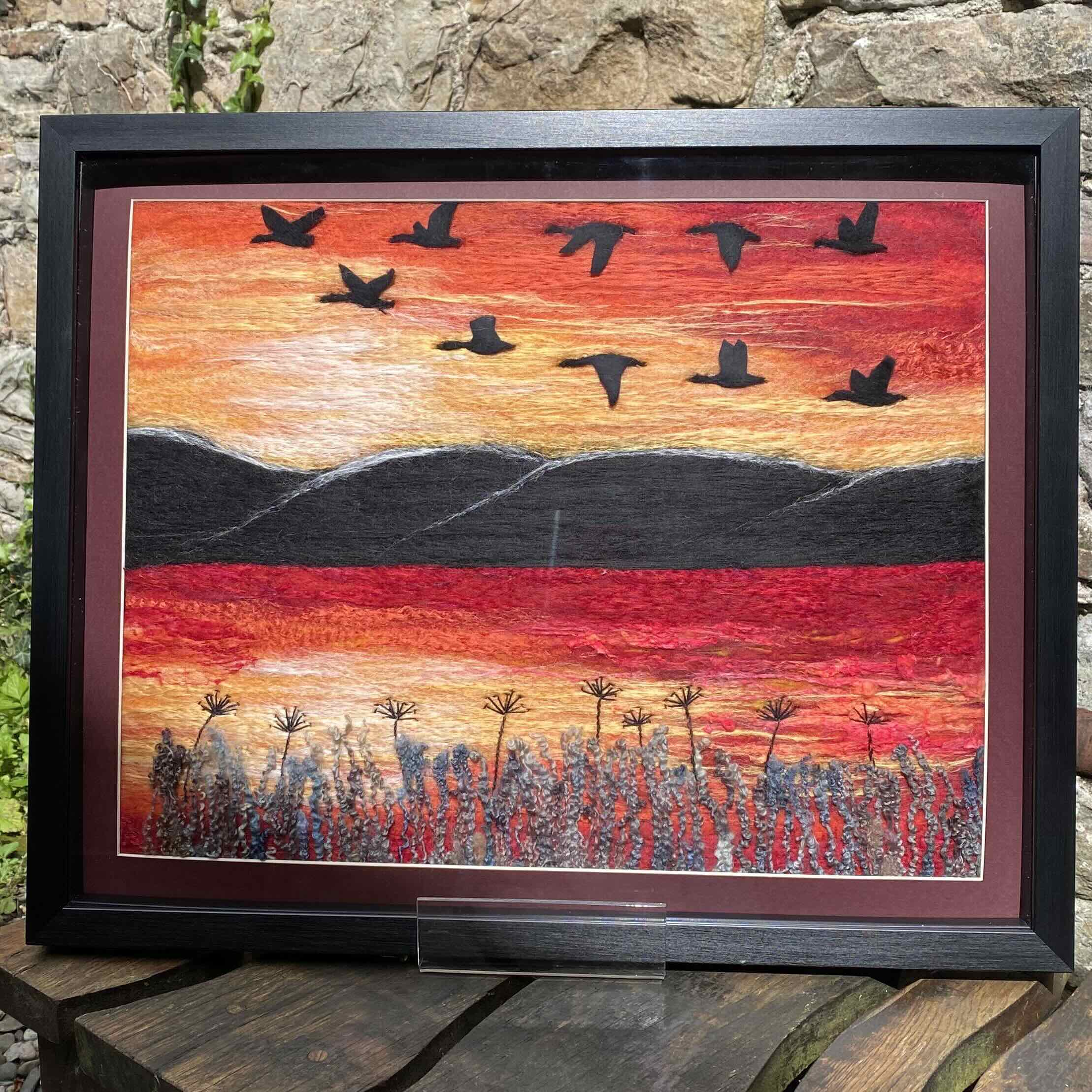 Handfelted Picture - 'Winter Sunrise Over Ullswater'