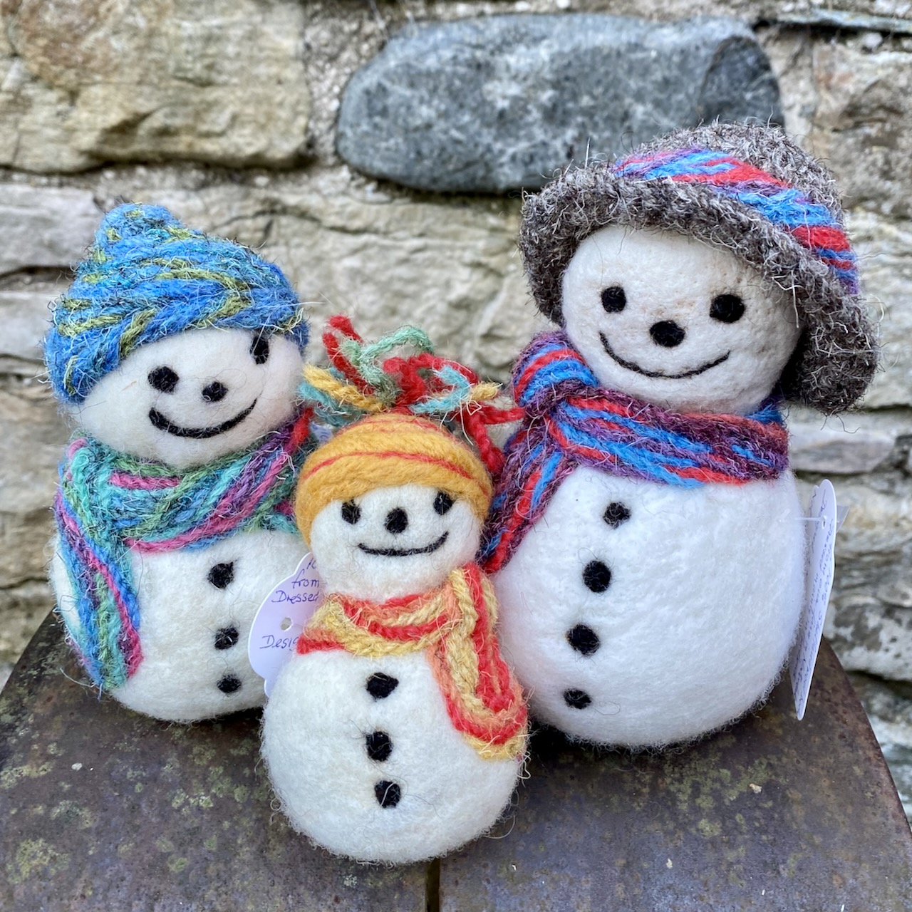 Hand Felted Snowman