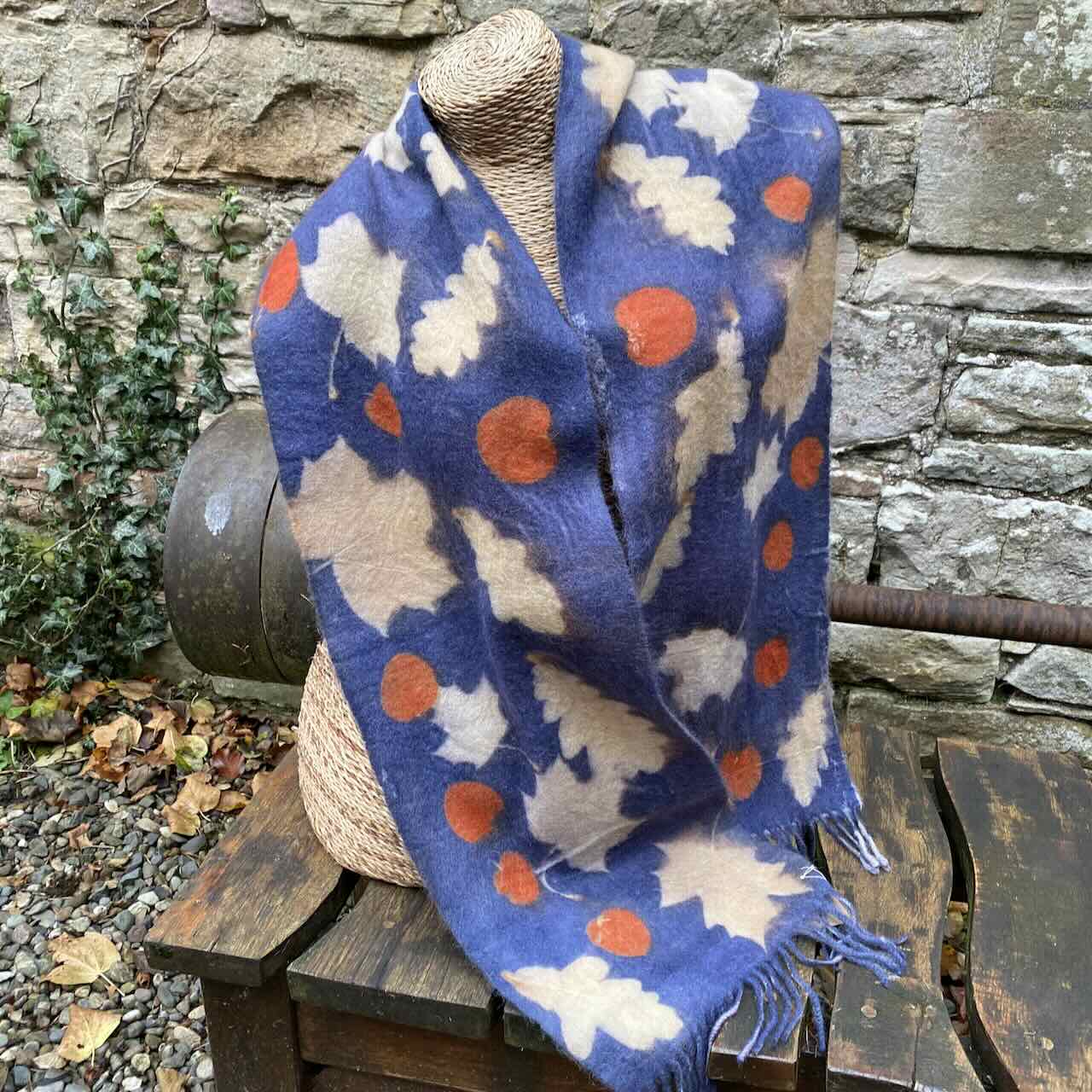 Eco Printed Lambswool Scarf