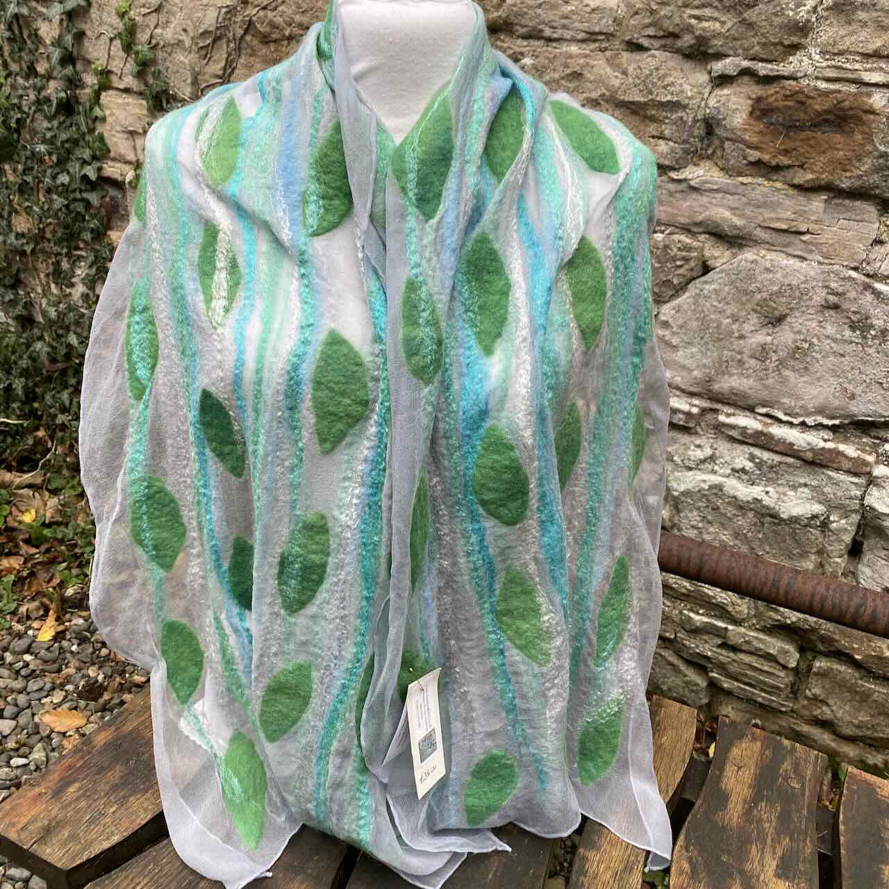 Nuno Felted Scarf (BFL/Silk Chiffon)