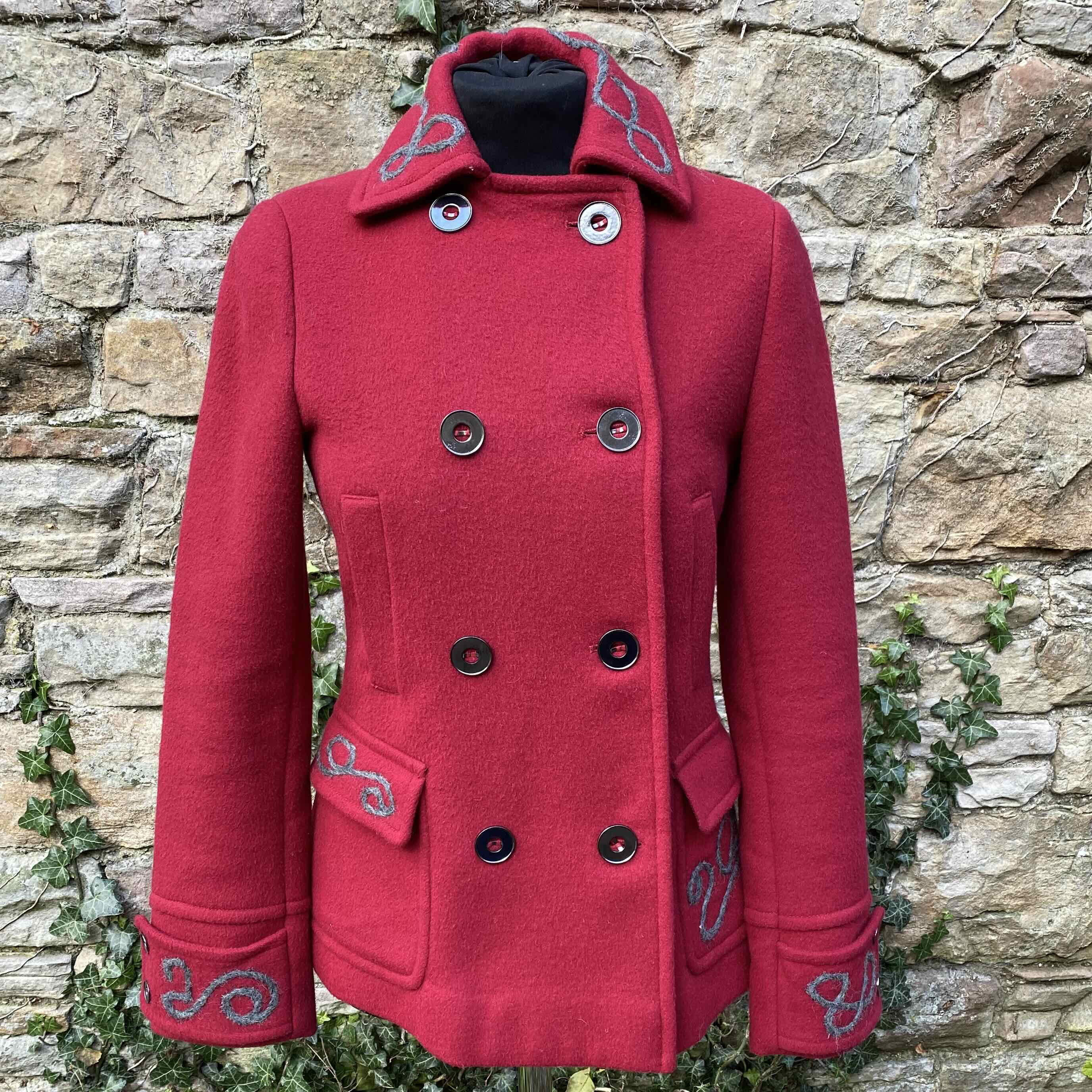 Upcycled Cherry Red Jacket